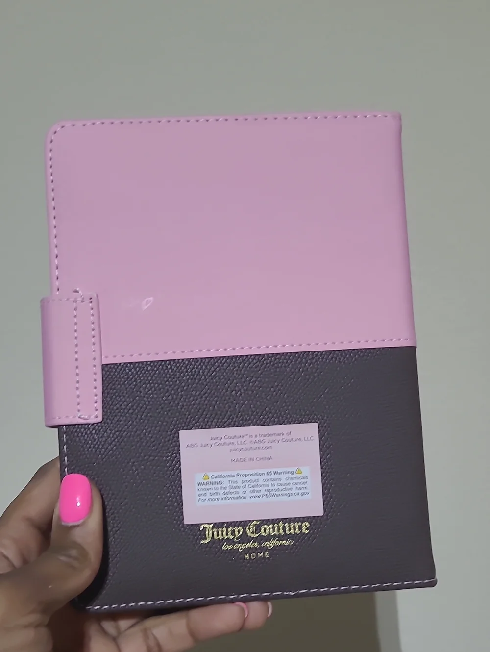 Juicy Couture Pink & Brown Two-Tone Logo Tablet Cover